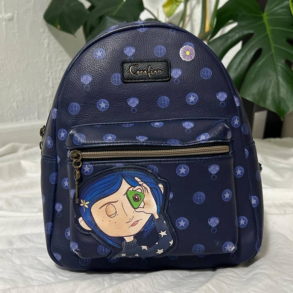 Loungefly Navy Blue Coraline Mini Backpack